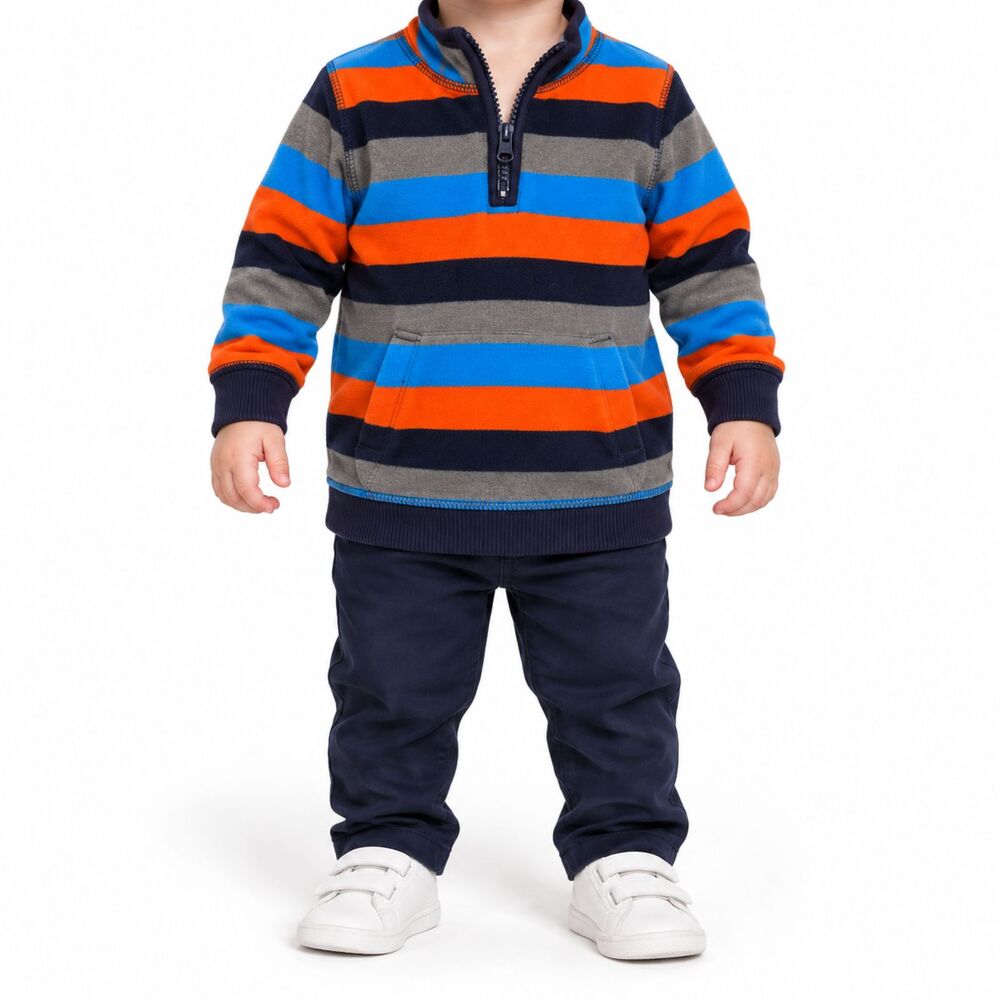 🔥 5 for $30 🔥 Circo Boys Striped 1/2 Zip Pullover Jacket | Size 12M